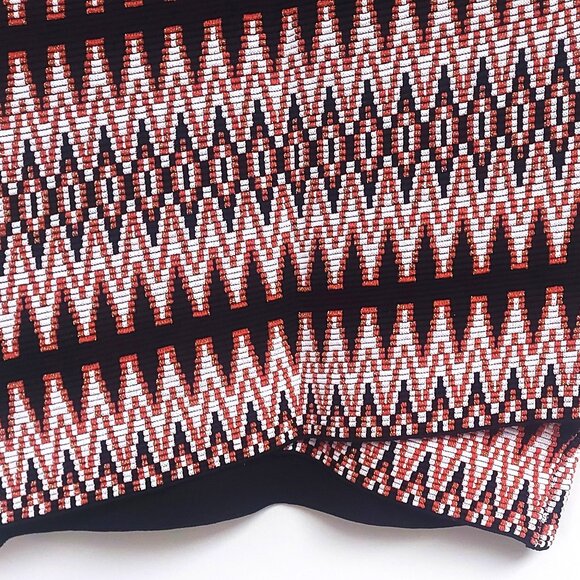 Valentino Spa Collection, Pull-On, Black, White, & Copper Mini Skirt - Size XS - Picture 4 of 7